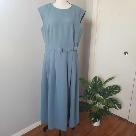 Ann Taylor pleated midi dress 10